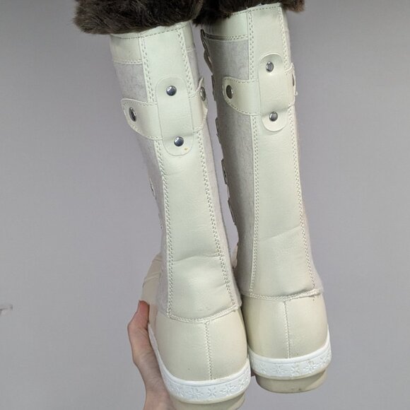 Shoedazzle Golene Winter Boots White Size 8 - Picture 4 of 4